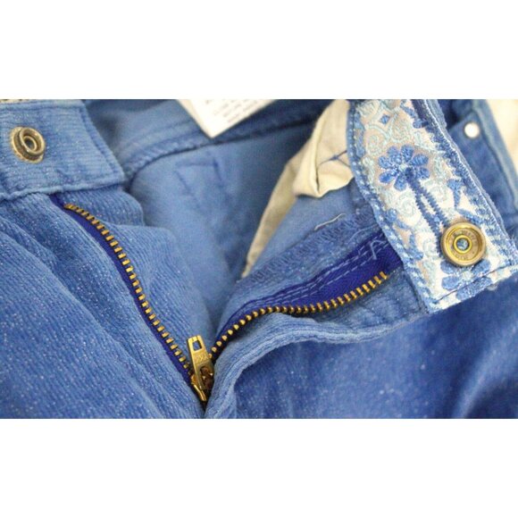 NWT GAP Kids Flare Stretch Light Blue Sparkly Corduroy Pants Snap & Zip Closure - Picture 16 of 16